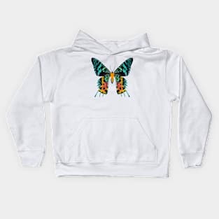 Madagascan Sunset Moth Illustration Kids Hoodie